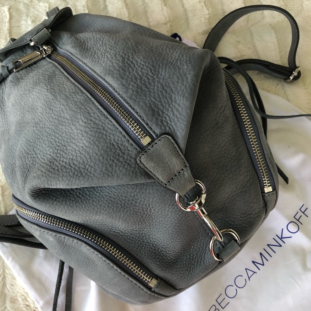 Rebecca Minkoff Grey Suede Julian Backpack